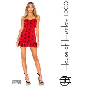 NWOT House of Harlowe x REVOLVE Rudi Polka Dot Dress